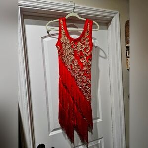 1920s Sequin Deco Peacock Pattern Gatsby Cocktail Flapper Dress